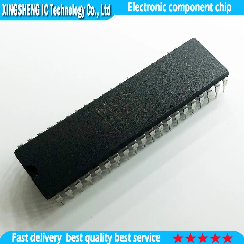 1PCS MOS6522 MOS-6522 6522 DIP-40  In Stock