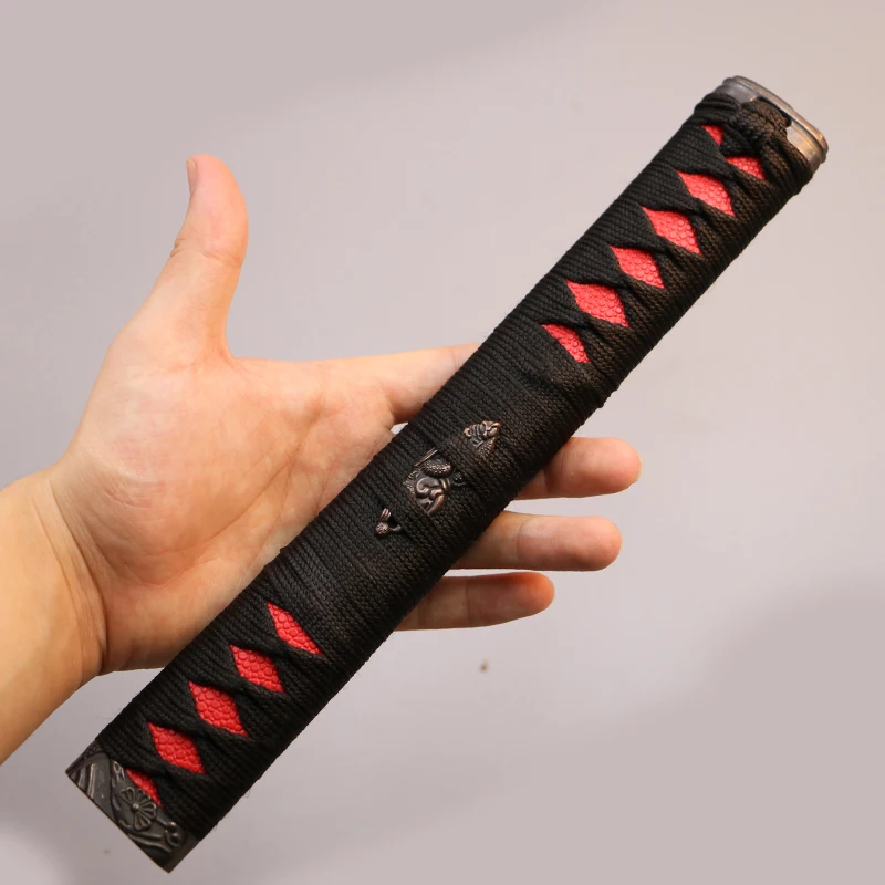 

Изысканная ручка высокого качества Tsuka фучи Кашира для настоящего японского самурайского меча Катаны/вакидзаси, 20 см/26 см/30 см/35 см/40 см