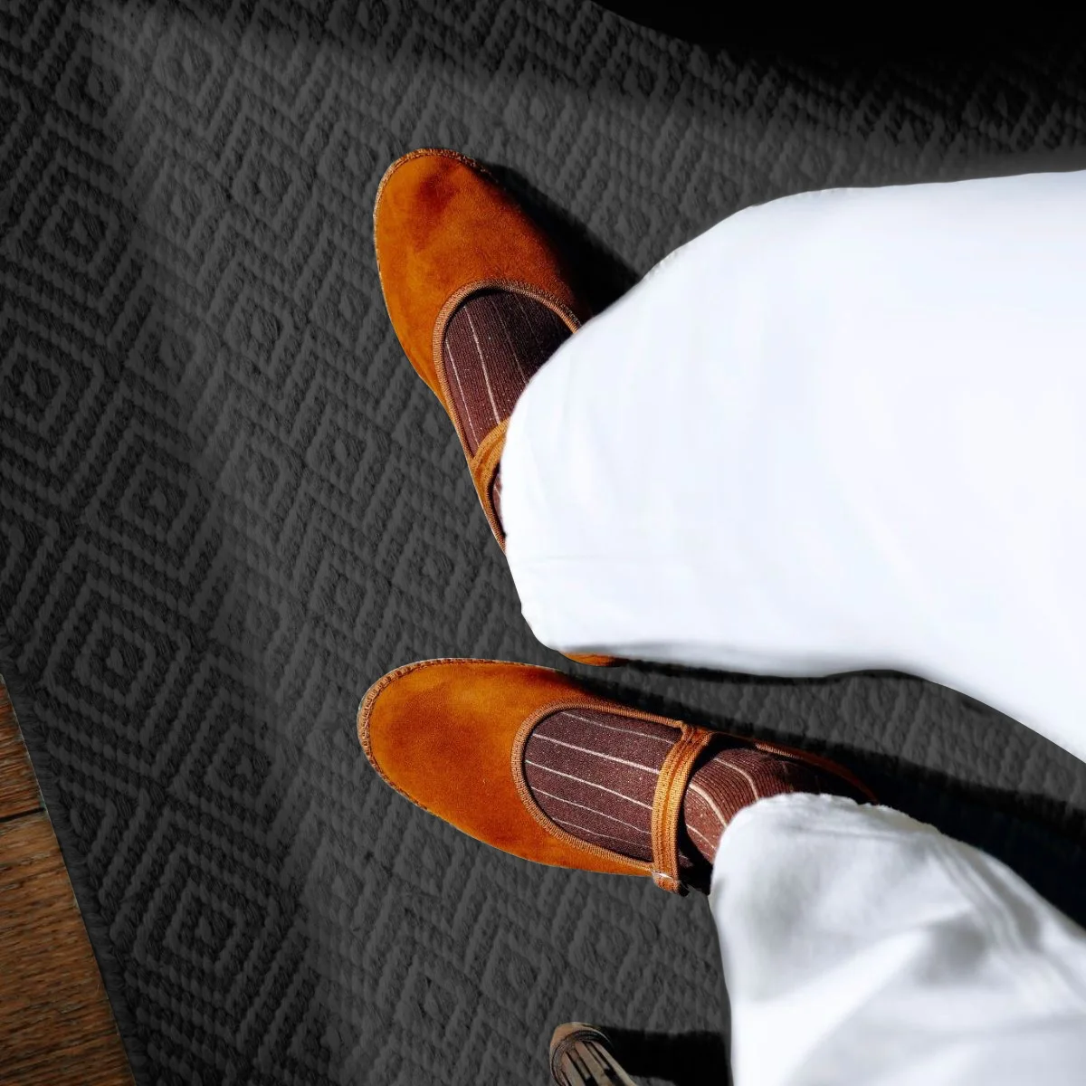 

IPPEUM Velvet Mary Jane Shoes For Women Red Ballerinas Zapatos Mujer Plus Size 42 2025 New Buckle Straps Ballet Flats