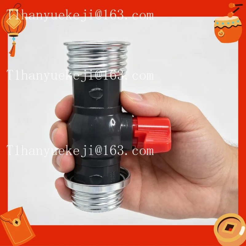 Latex mask switch valve straight connector - breathing control fitting - asphyxiation mask accessory