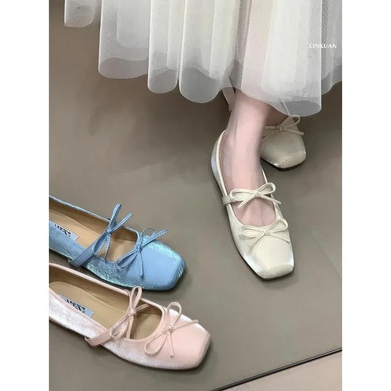 ballerines-souples-pour-femmes-chaussures-plates-a-nœud-nouveau-style-d'ete-a-enfiler-style-coreen-talons-plats