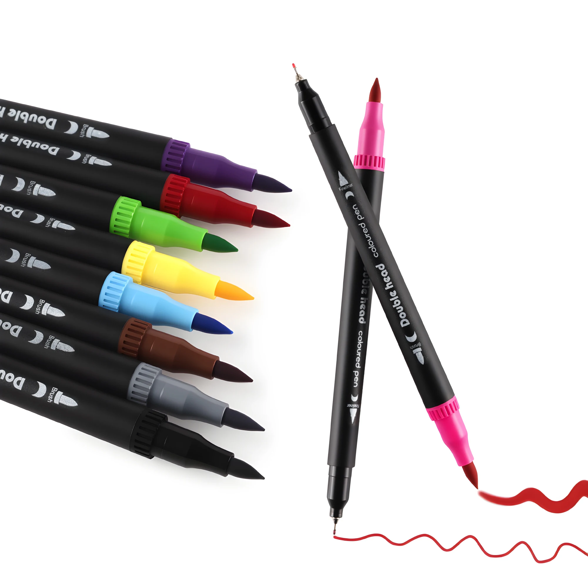12/24/36/48/60/80/100/120 Pcs Multicolor Double-ended Art Marker Set - Multi-functional DIY  Watercolor Pens, Drawing Pens