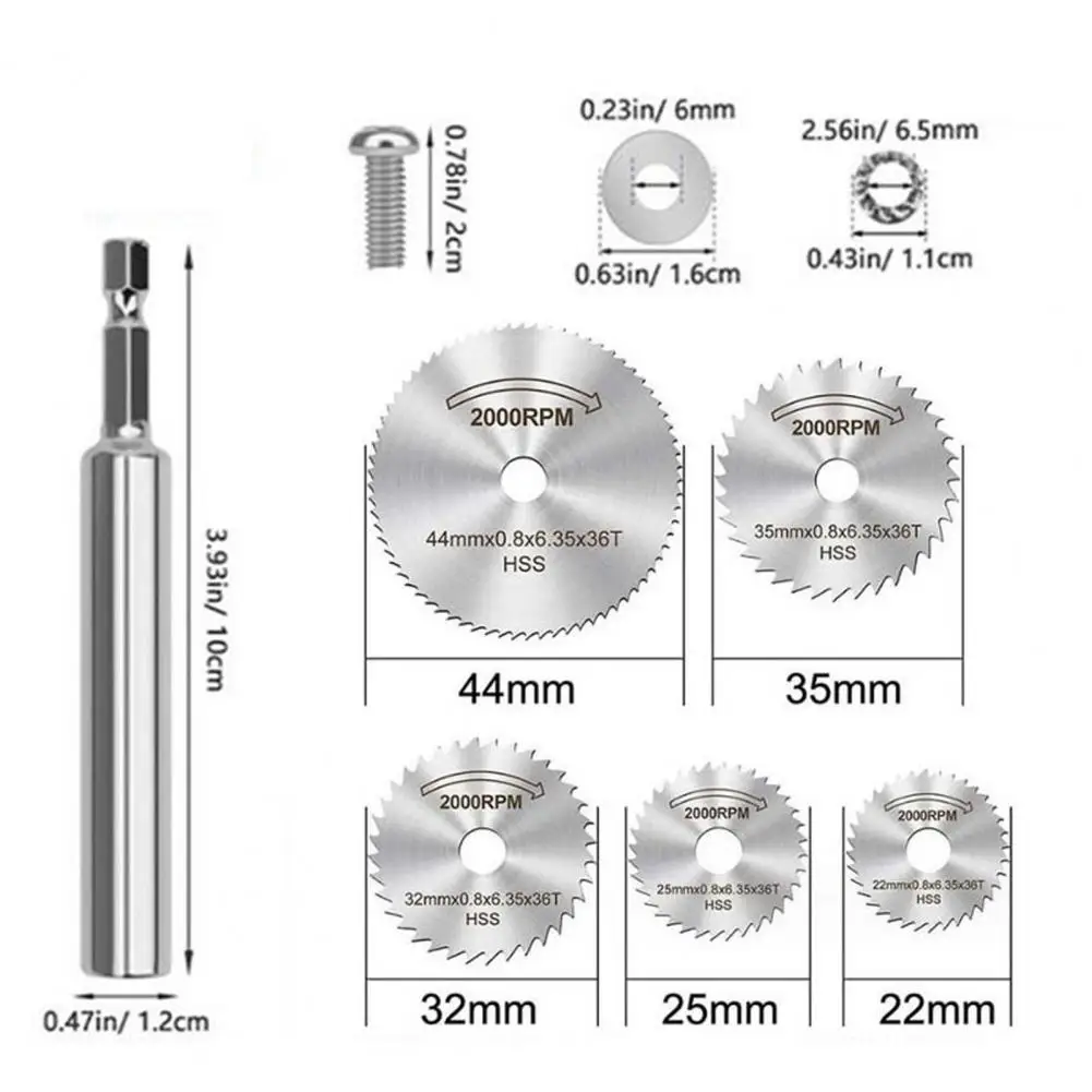 Pipe Cutter with 5 Replacement Saw Blades Compact Design Portable 1/4 Inch Hex Shank Impact Connect PVC Pipe Cutter Set