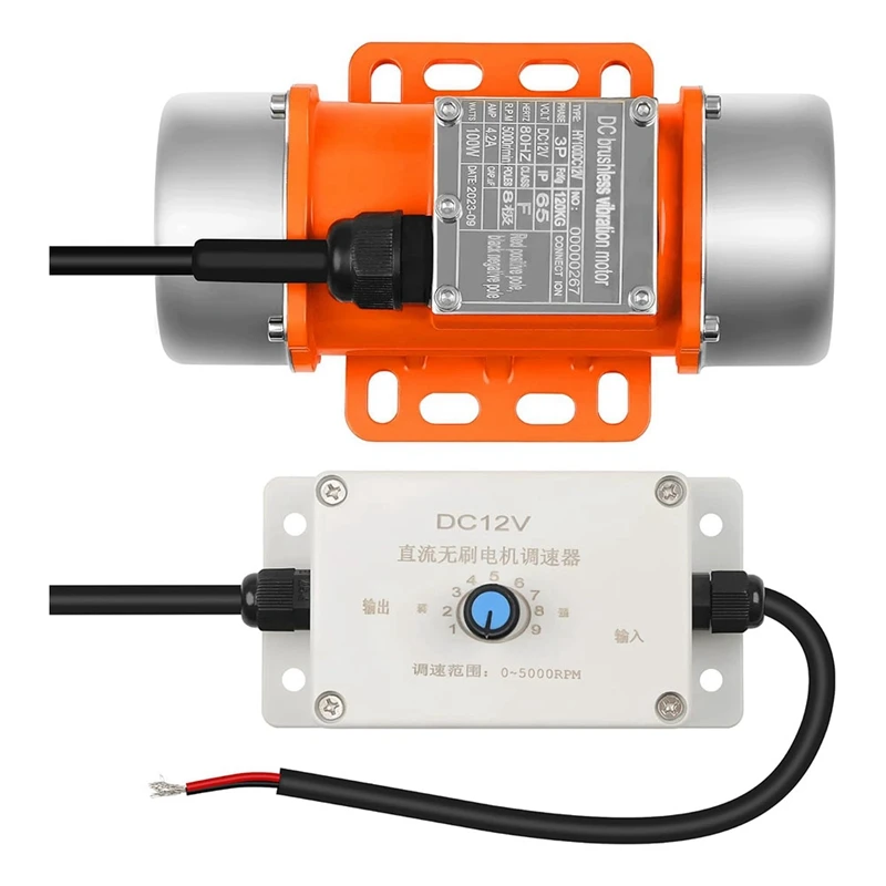 

Vibration Motor For Salt Sand Applicator And Concrete Mixer 5000Rpm 100W DC12V Aluminum Housing Concrete Vibrator Easy Install