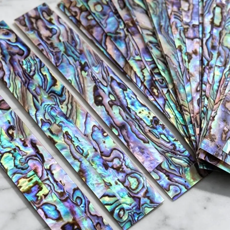 3pcs 12X2cm Strip Natural Abalone Shell Diy Handmade Gift Hoop Luxury Real Women
