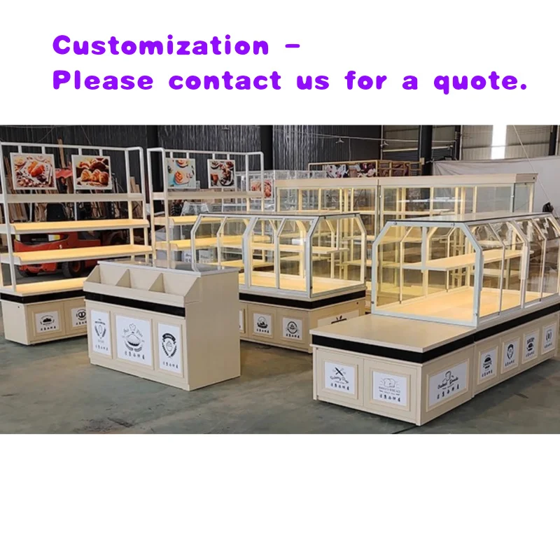 custom.Bakery Cabinet Complete Display Equipment Cake Shop Commercial Food Glass Cabinet Pastry Storage Cabinet