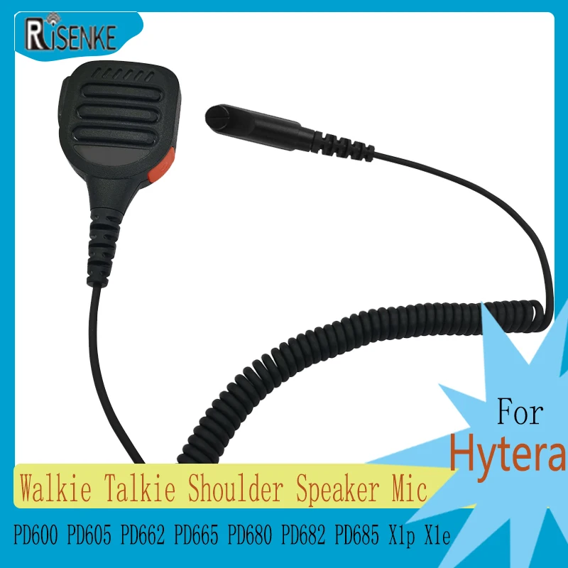 Walkie Talkie Speaker Mic Shoulder Micrphone Handsfree for Hyt Hytera Radio hp602 685 x1p pt580h plus pd 680 682 665 600 605 662