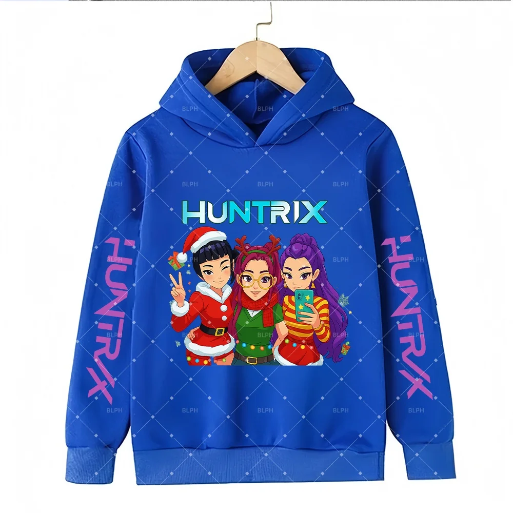 

Kids Hoodie Sweatshirt with HUNTRIX Design, Featuring KPop Demon Hunters Style, Perfect for Christmas-Themed Casual Wear