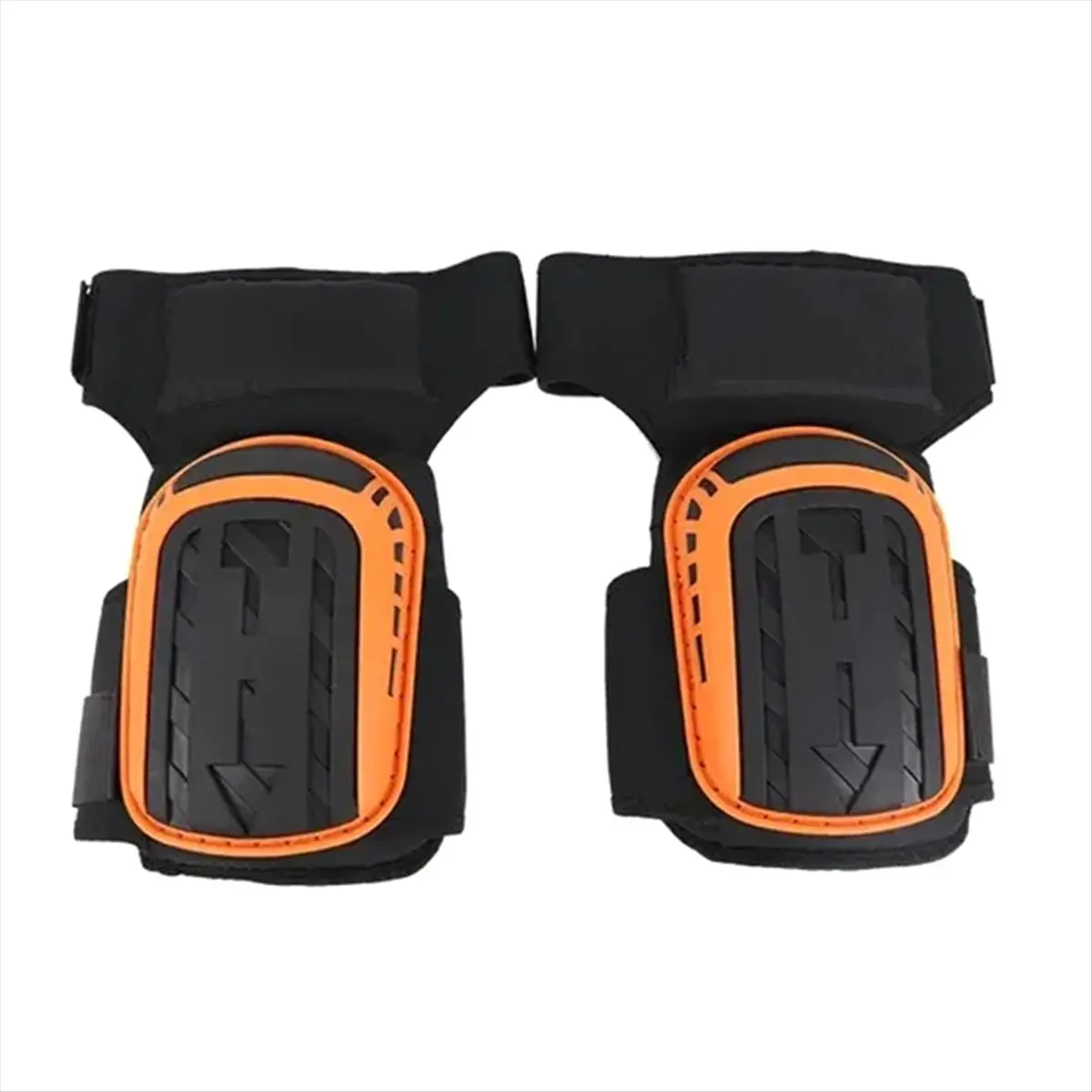 T34C 2PCS Knee Pad for Work-Heavy Duty Support Kneepads with Anti-Slip Straps for Construction Flooring Gardening Orange