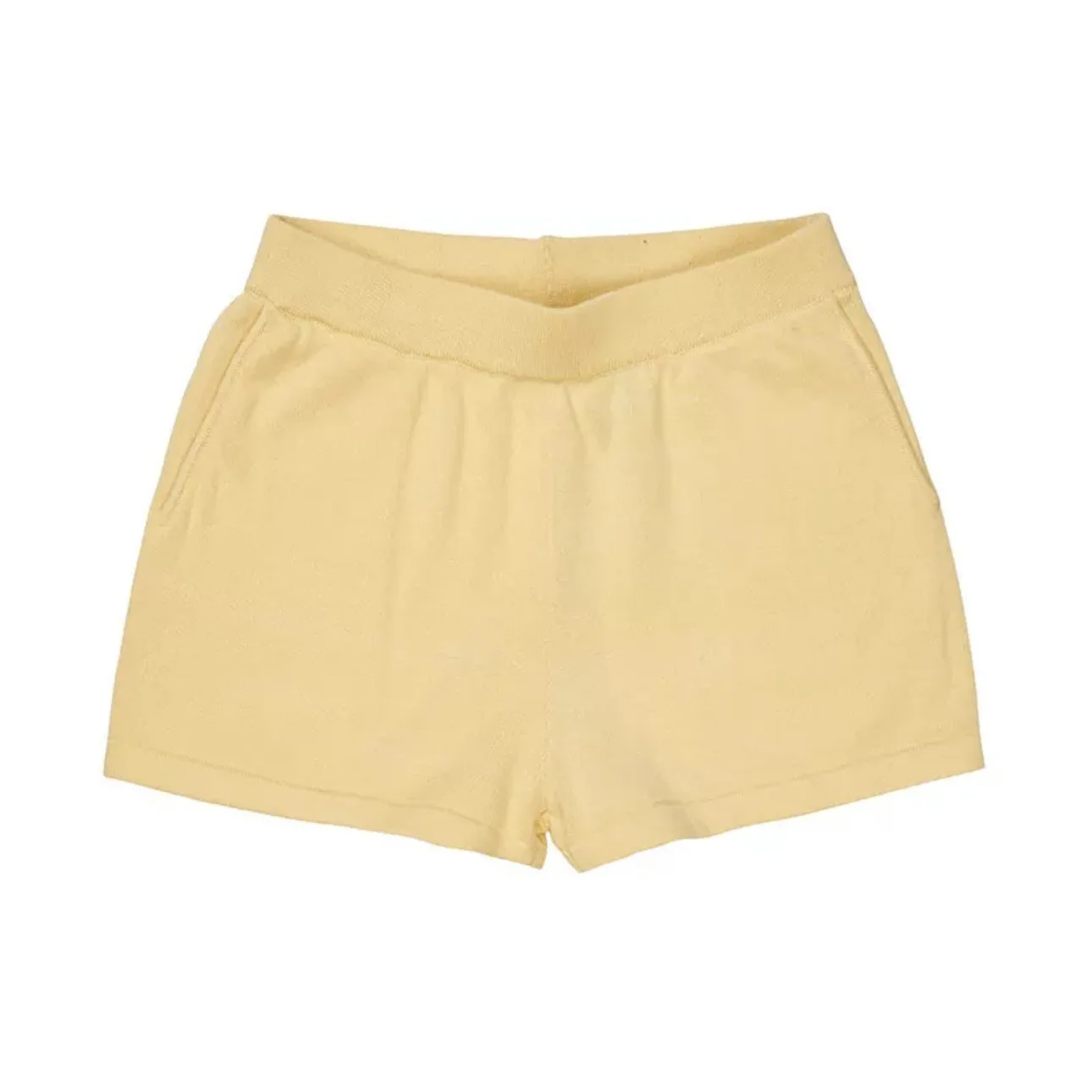 ملابس أطفال صيفية جديدة لعام 2025 شورت محبوك للأولاد والبنات غير رسمي بلون سادة مخطط FB شورت صيفي للأطفال للأولاد والبنات