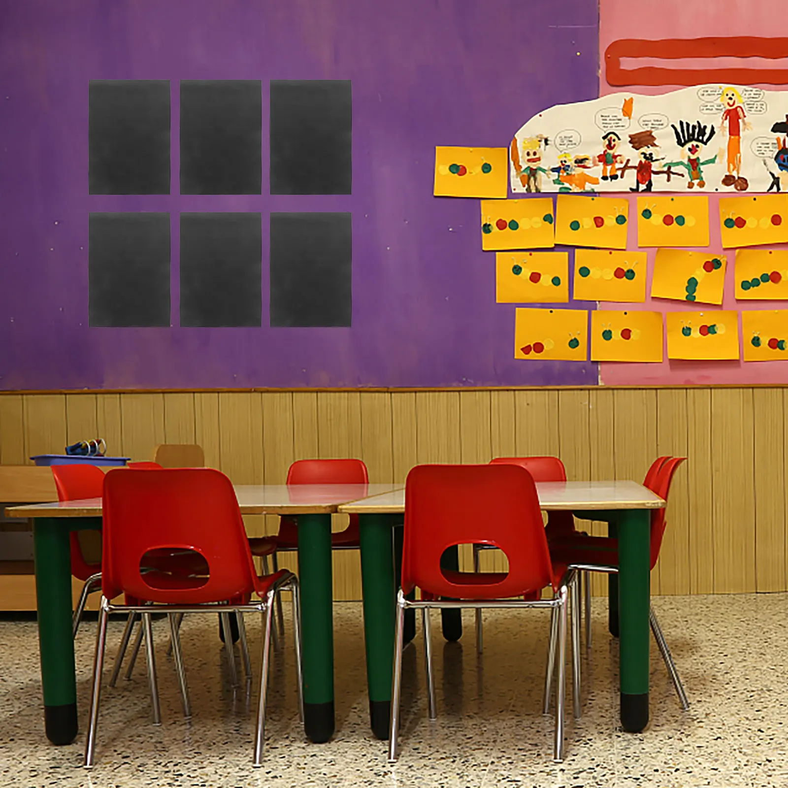 8 Sheets 21x30cm Blackboard Stickers Reusable Dry Erase Teaching Office Home Decor Chalkboard Wall Message Board Writing