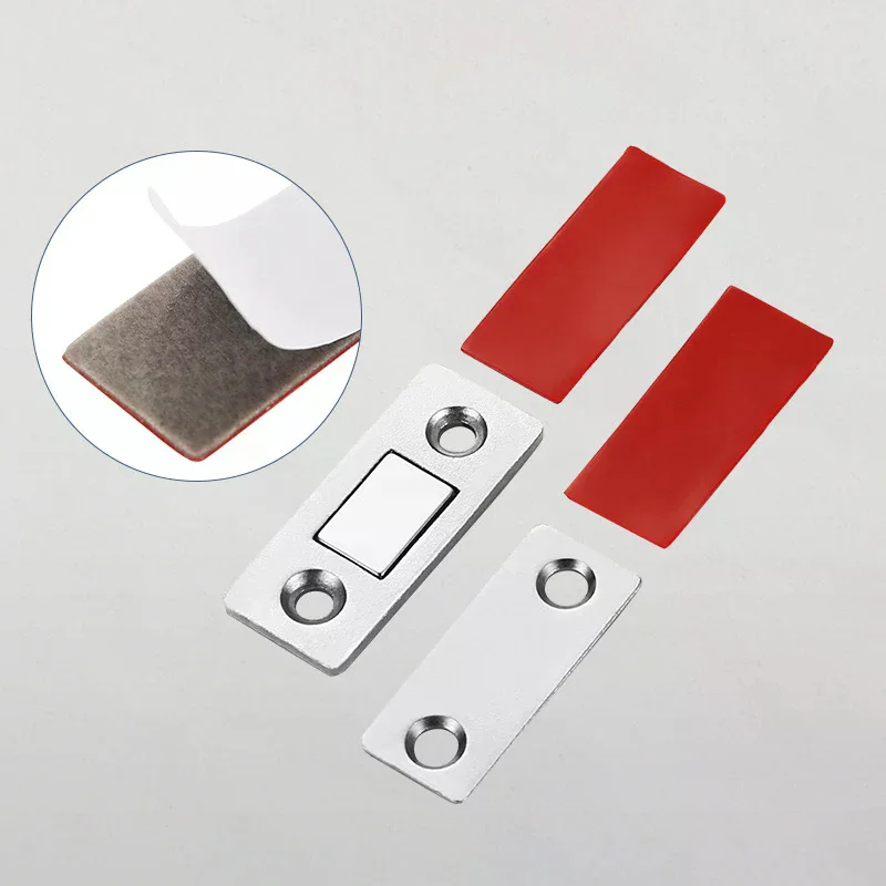 Magnetic Cabinet Catches Ultra Thin Door Strong Magnets Stopper Invisible Adhesive Drawer Magnet Lock For Kitchen Closet Closer