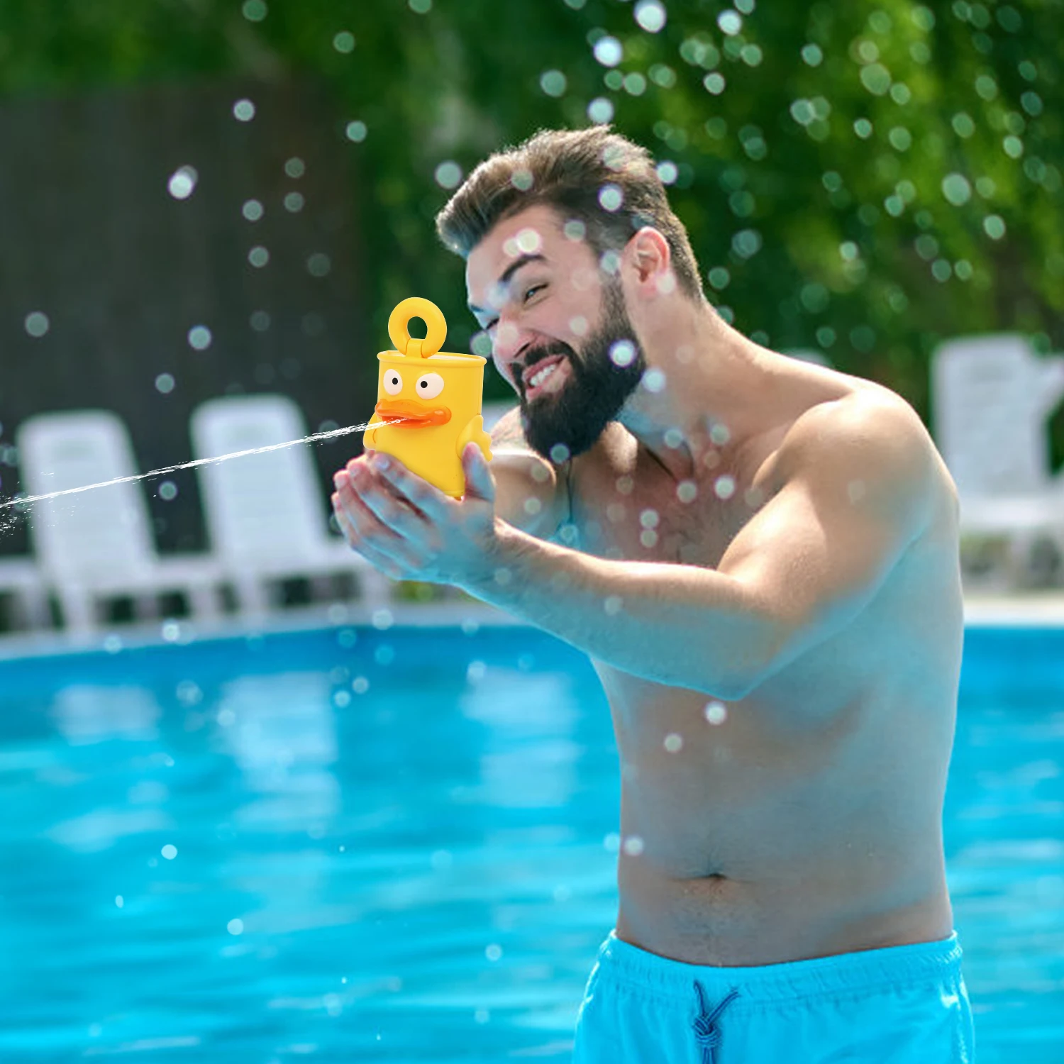 Canned Duck Doll Water Gun Toy, Water Fight Mini Water Gun, Pequena capacidade e alta potência