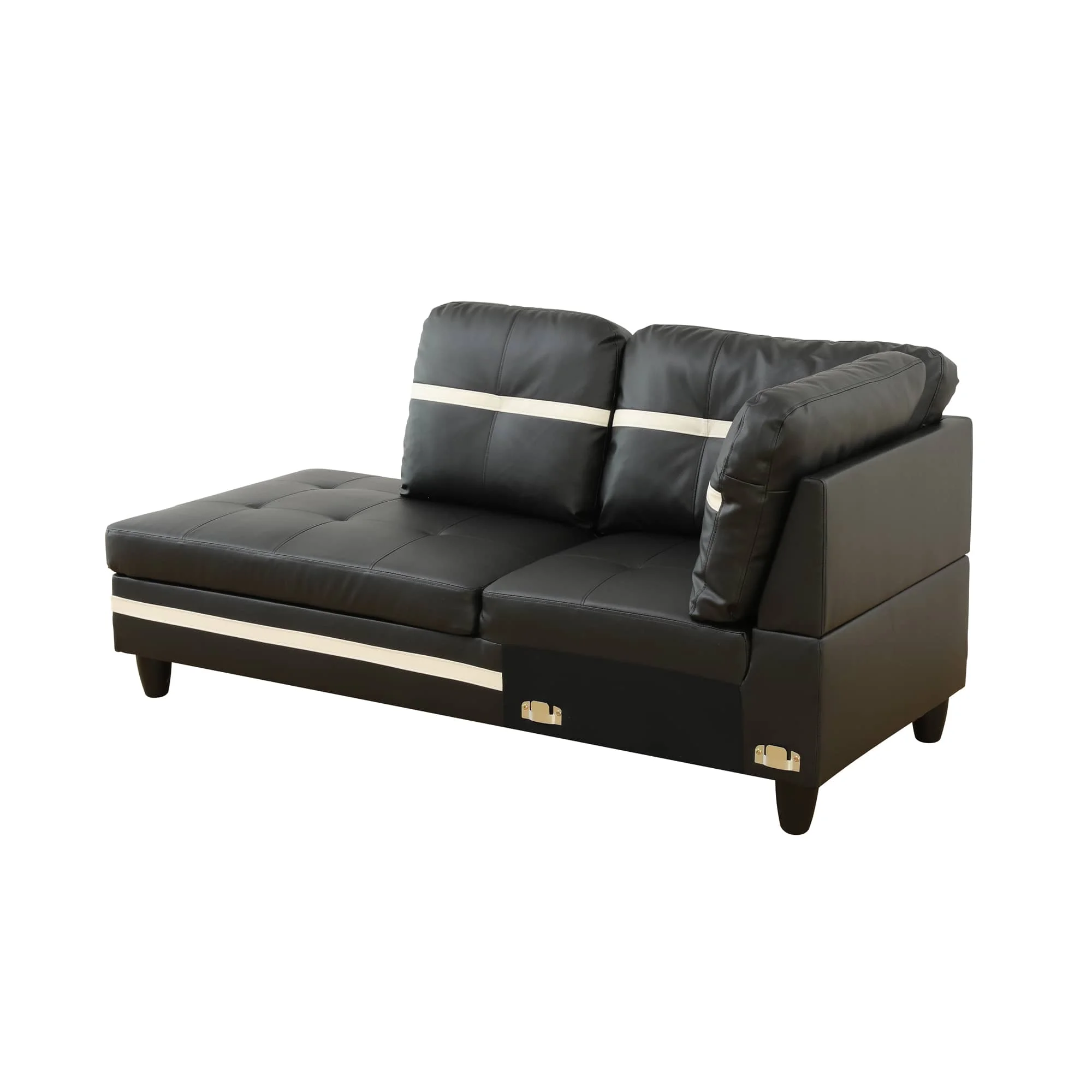 Conjunto de sofá secional de couro, design de fazenda, móveis para sala de estar com pernas de tecido para uso doméstico de luxo ou shopping