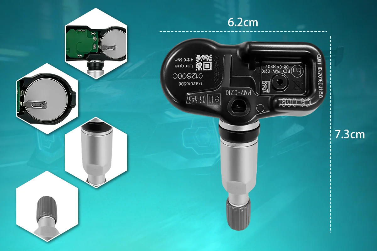 4 Stück Reifendrucküberwachungssensor TPMS PMV-C210 für Toyota Auris Corolla Rav4 GR 86 Peugeot 108 Kompatibel mit 4260702031 – Detail 4