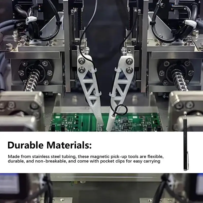 Ferramenta de captação magnética extensível vara magnética de aço inoxidável para mecânica portátil e leve varinha magnética para agarrar parafusos