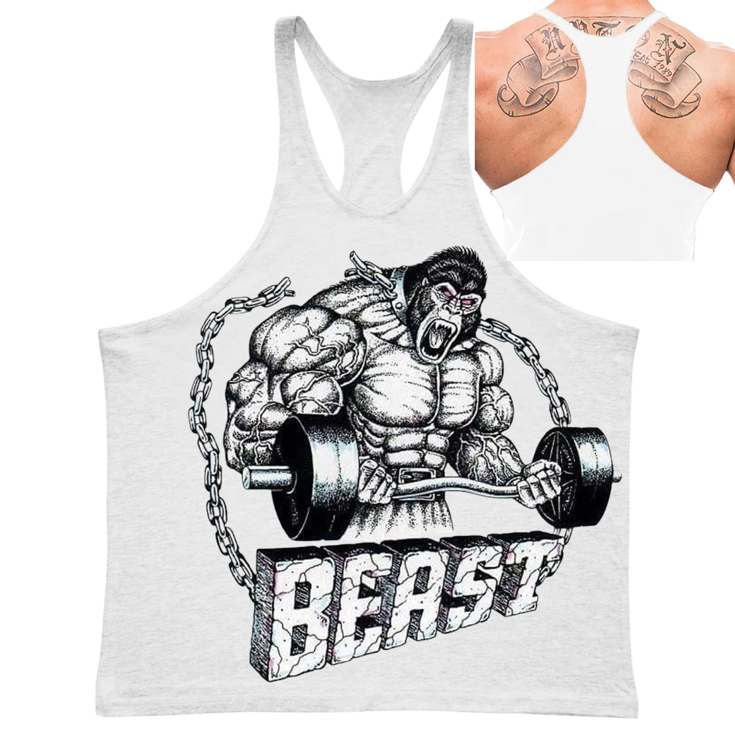 Summer Tank Tops 100％ Cotton Breathable I-shaped Vest Bodybuilding Sportswear Outdoor Fitness Clothing
