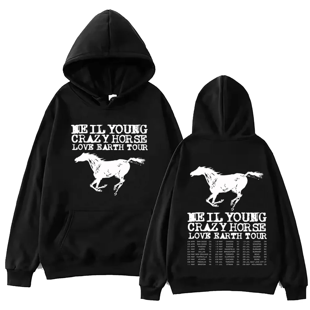 

Neil Young World Tour 2024 Hoodie Harajuku Hip Hop Pullover Tops Popular Music Sweatshirt Fans Gift