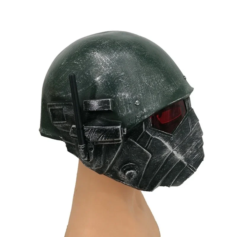 2025 nowa maska ​​Halloween Doomguy przebranie na karnawał rekwizyty futurystyczny żołnierz maska ​​na całą głowę dla mężczyzn Cosplay