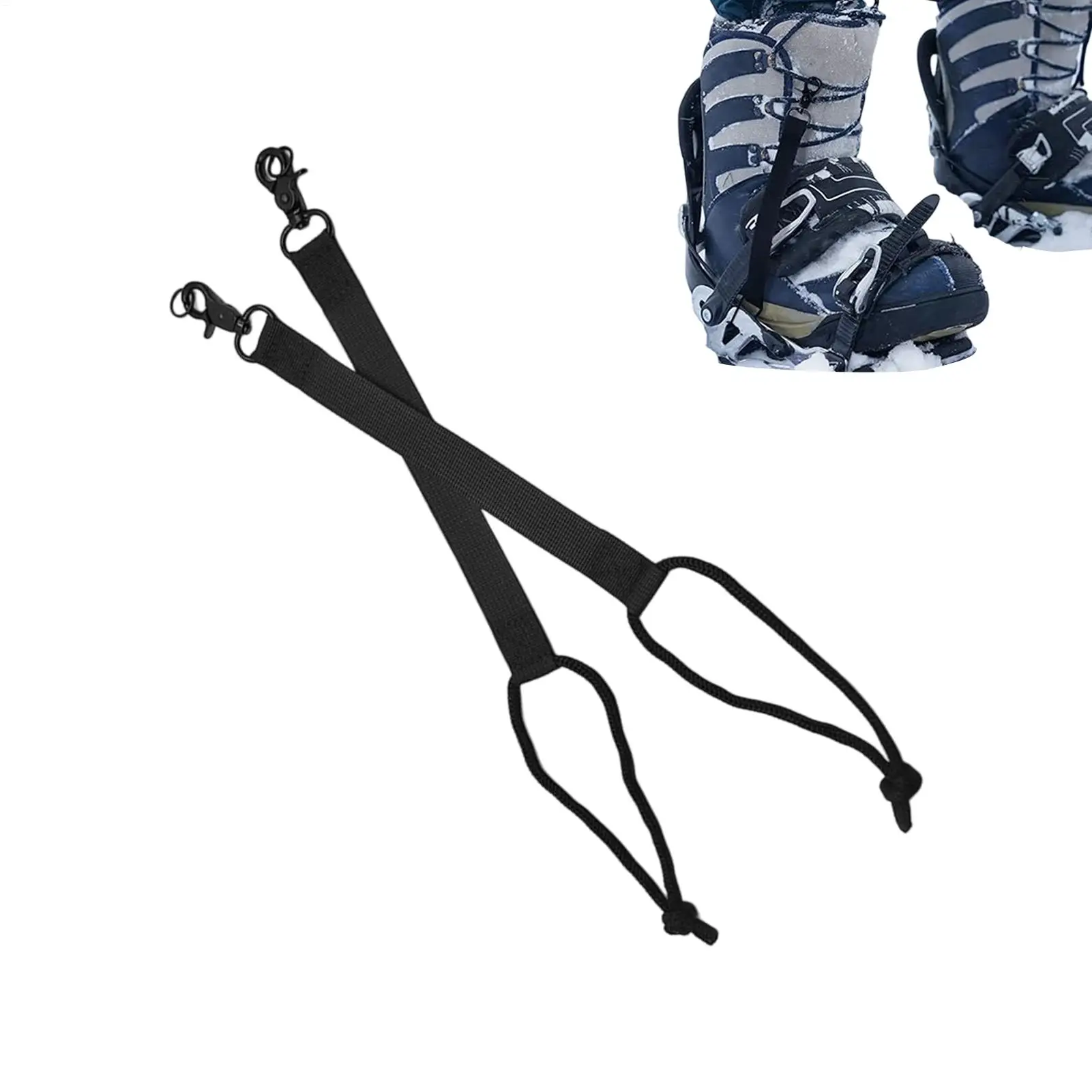 

2 шт. страховочные шнуры для сноуборда, снаряжение для катания на лыжах, аксессуары для безопасности на сноуборде для мужчин, женщин, взрослых, любителей