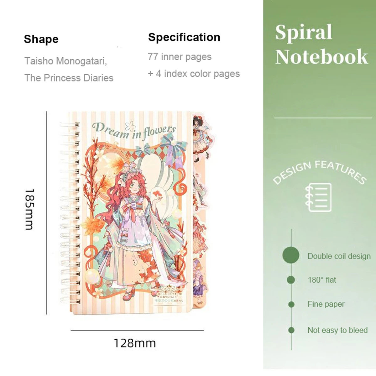 A5 Coil Book Bronzing Cover Anime Characters Kawaii Journal Notebook Writing Pads Korean Stationery for Students School Supplies