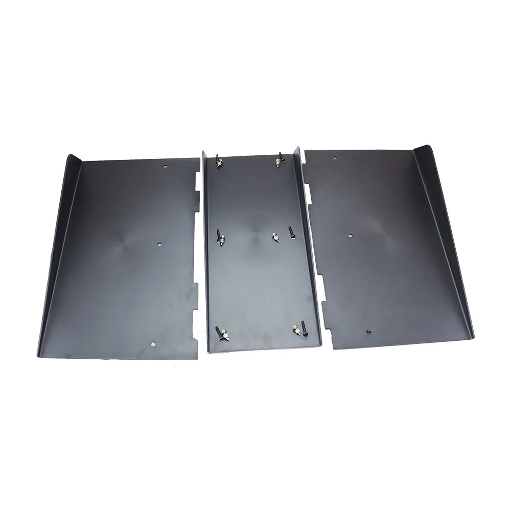 Difusor de 4 aletas de tiburón para coche, alerón de parachoques trasero Universal, ABS, negro, 22x21 pulgadas, decoración