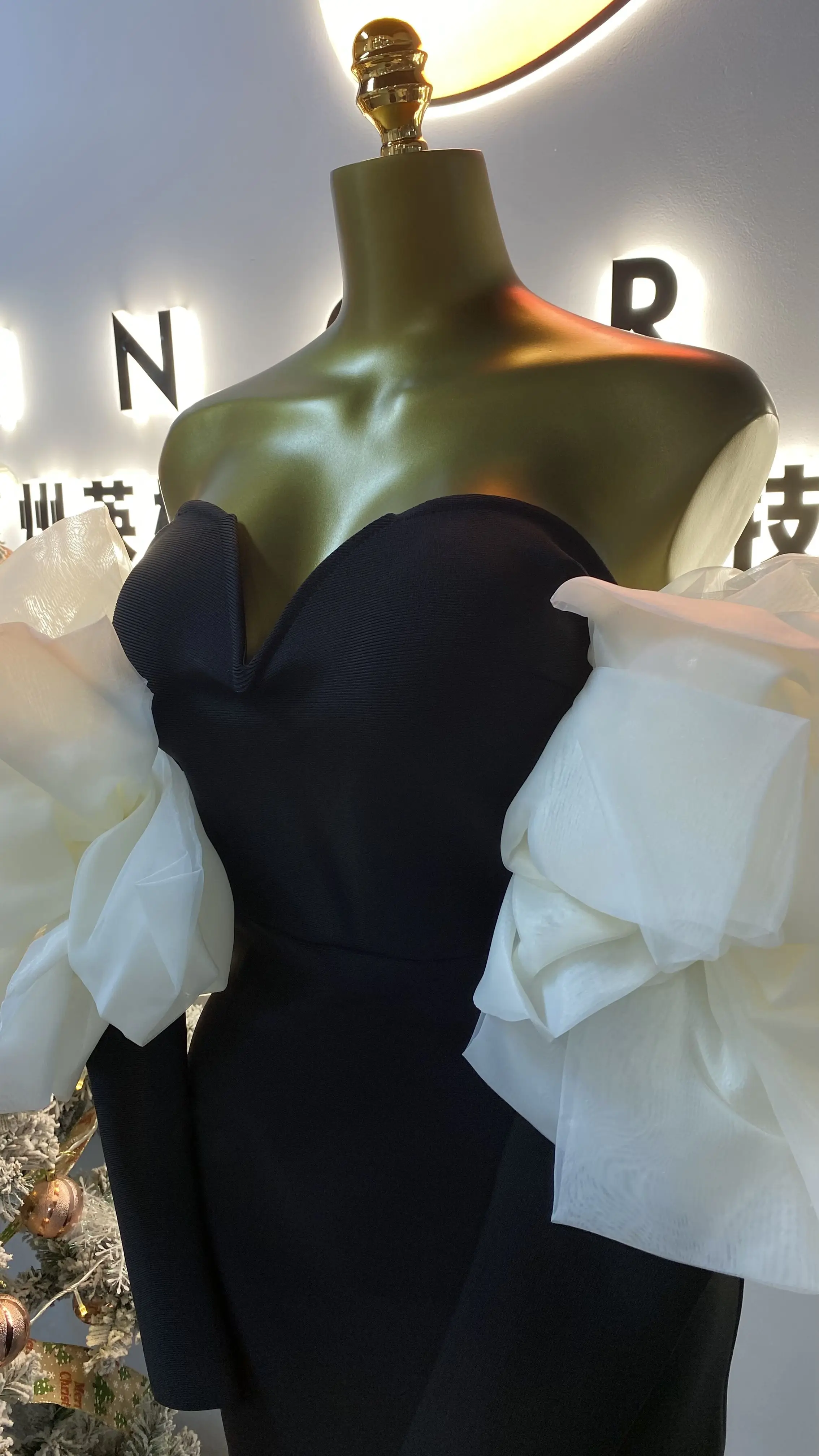 فستان نسائي أنيق وأنيق مخصص ثلاثي الأبعاد للحفلات المسائية النسائية-GZXX058