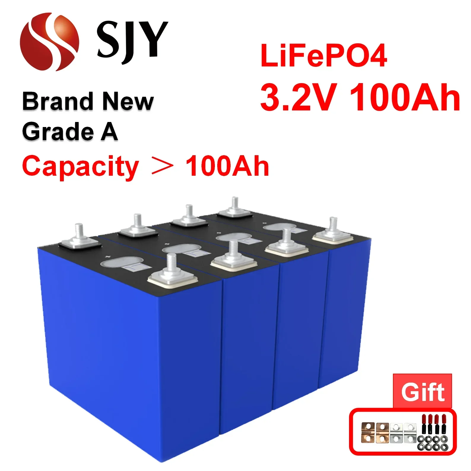 Grade A 3.2V 100Ah 280Ah Lithium battery Send From Russian warehouse with 100A BMS for DIY Boat Solar 12V 100Ah Battery Pack