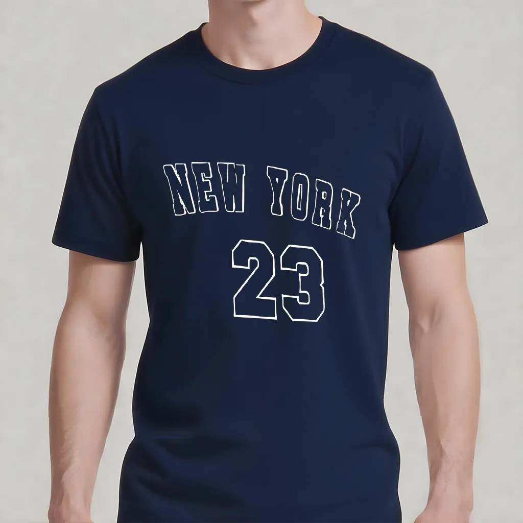 

Men's NEW YORK printed T-shirt, casual sports short sleeved top, couple outfit,cotton round neck comfortable,machine washable