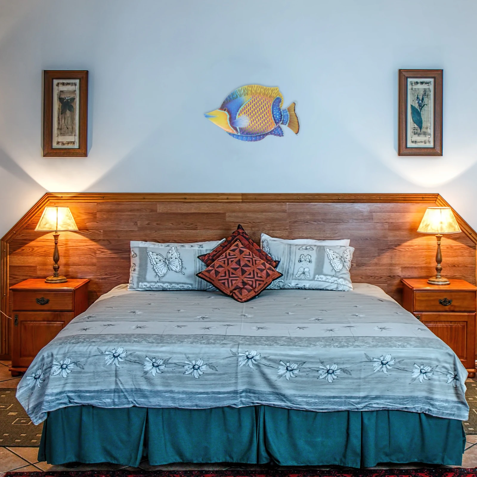 

Metal Fish Wall Decor Iron Art Hanging for Retro Ocean Style Fish Shaped Home Accessories