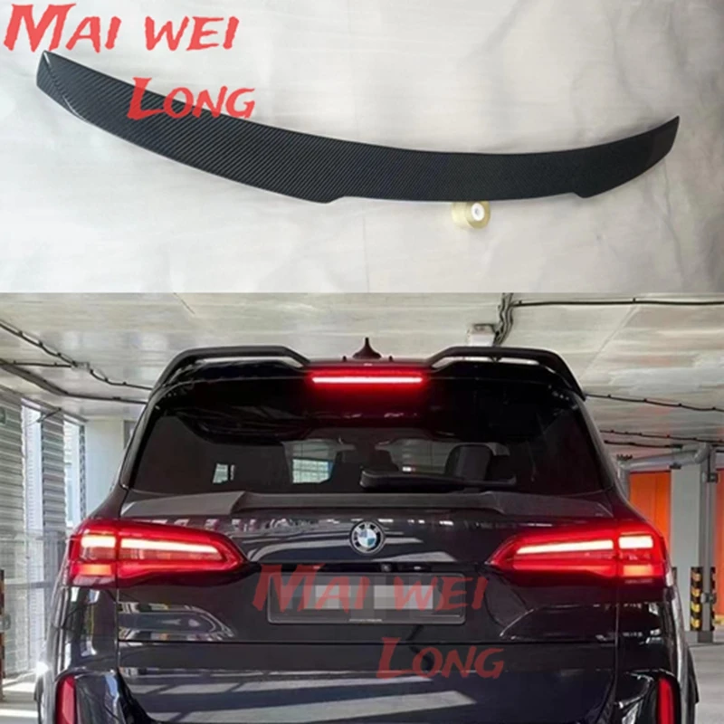 

For BMW G05 F95 X5M 2019 -2022 2023 Real Carbon Fiber / Forge Carbon Car Rear Wing Trunk Middle Spoiler Body Kit Accessories