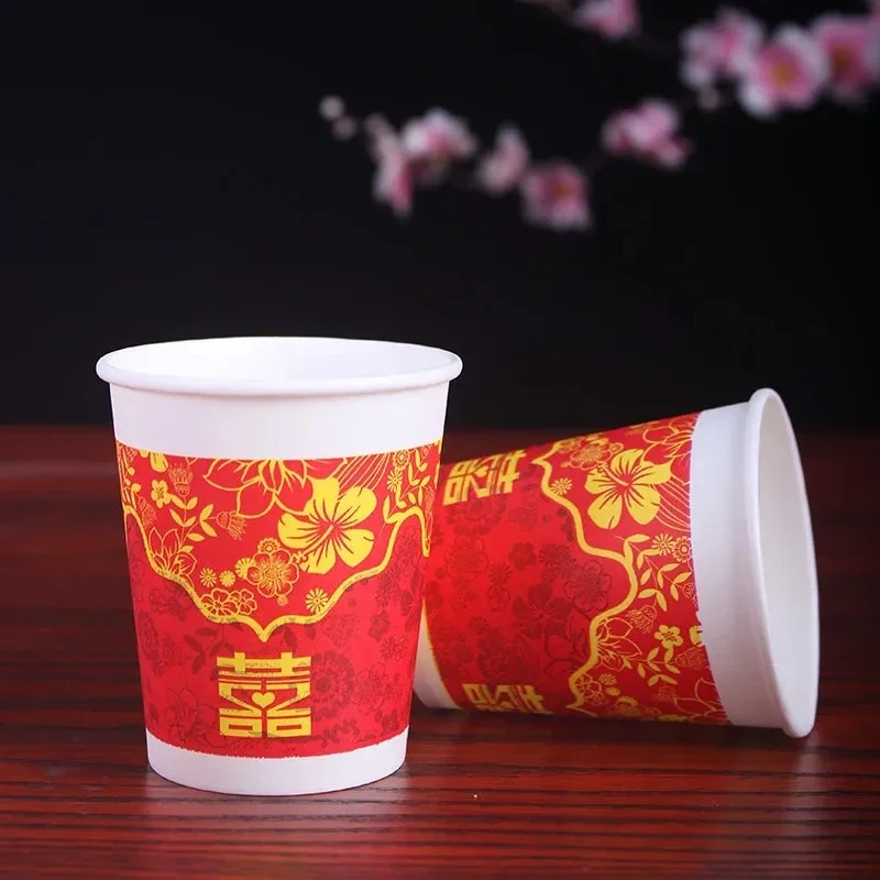 Free Shipping 50pcs/lot Wedding Disposable Small Paper Cups Office Coffee Drinks Candies Hotel Mouthwash Cup