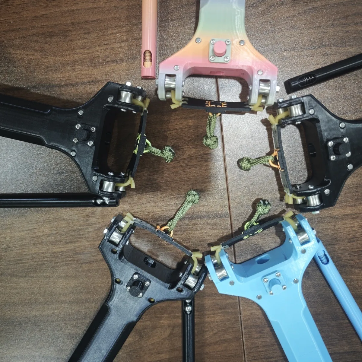

3D Printed Pulley Magnetic Suction Press Automatic Rapid Shooting Slingshot Portable Outdoor Entertainment Hunting Tool
