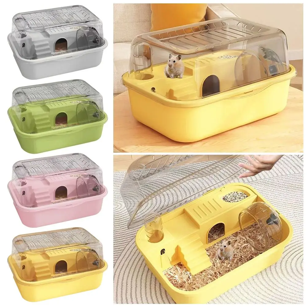 Fashion Double Layer Hamster Cage Large Space Sturdy Small Animal Carrying Cage Breathable Pet House