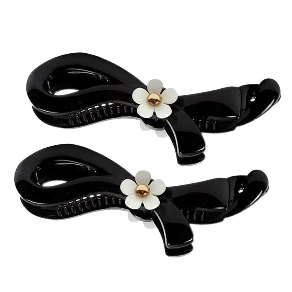 

2 шт. заколки для волос в форме цветка, в стиле банан, элегантные модные заколки-невидимки, нескользящие держатели для хвоста для женщин и девочек, креативные аксессуары для волос
