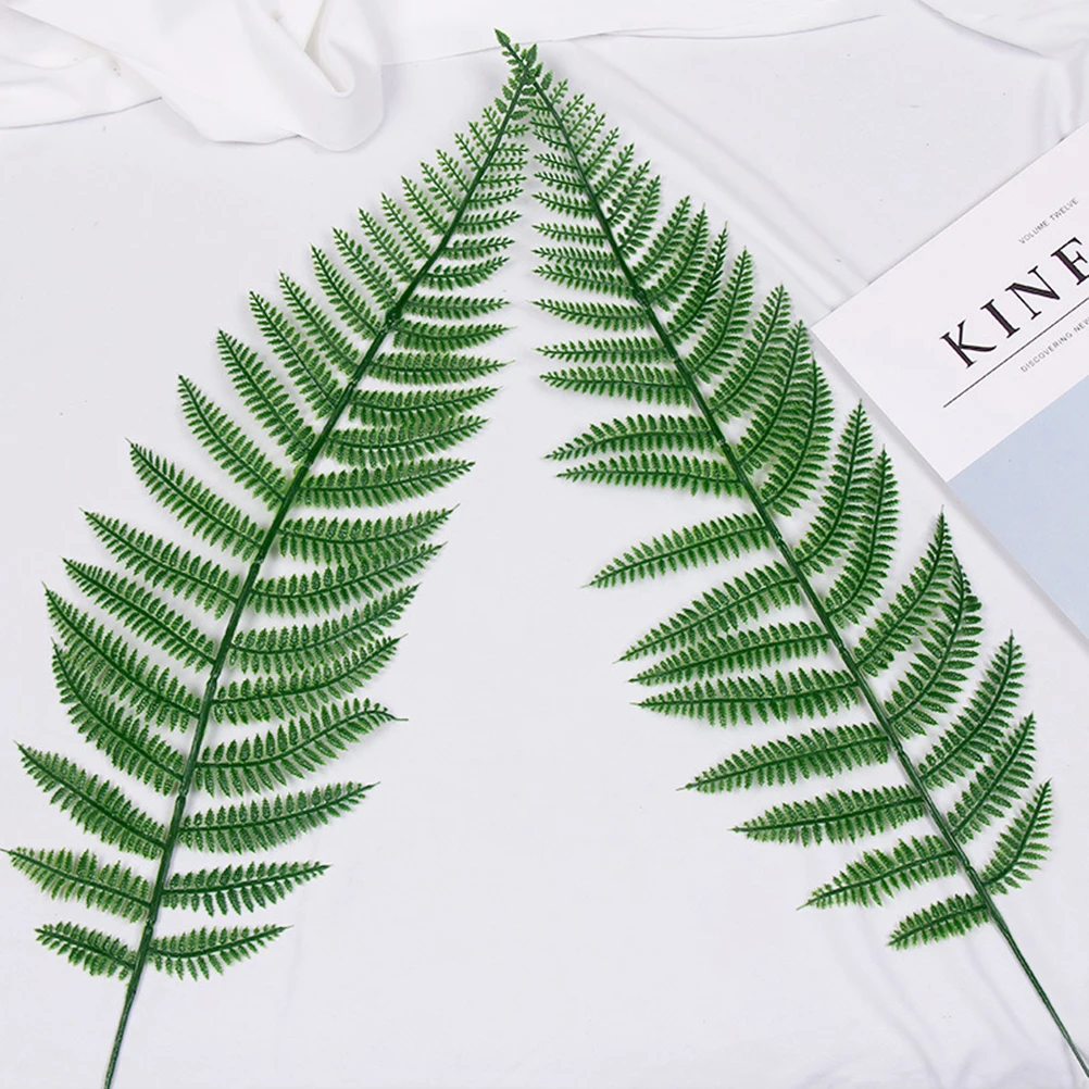 

20 Pcs Artificial Pine Leaves Decorations Plastic Greenery Faux Branches Jungle Theme Party Home Photo Props Easy Clean