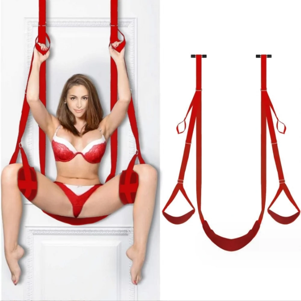 Adult Sex Products Female Slave Sex Carmen Swing 2nd Generation Seat Cushion Door Swing Hand and Foot Cuffs M Split Leg Strap