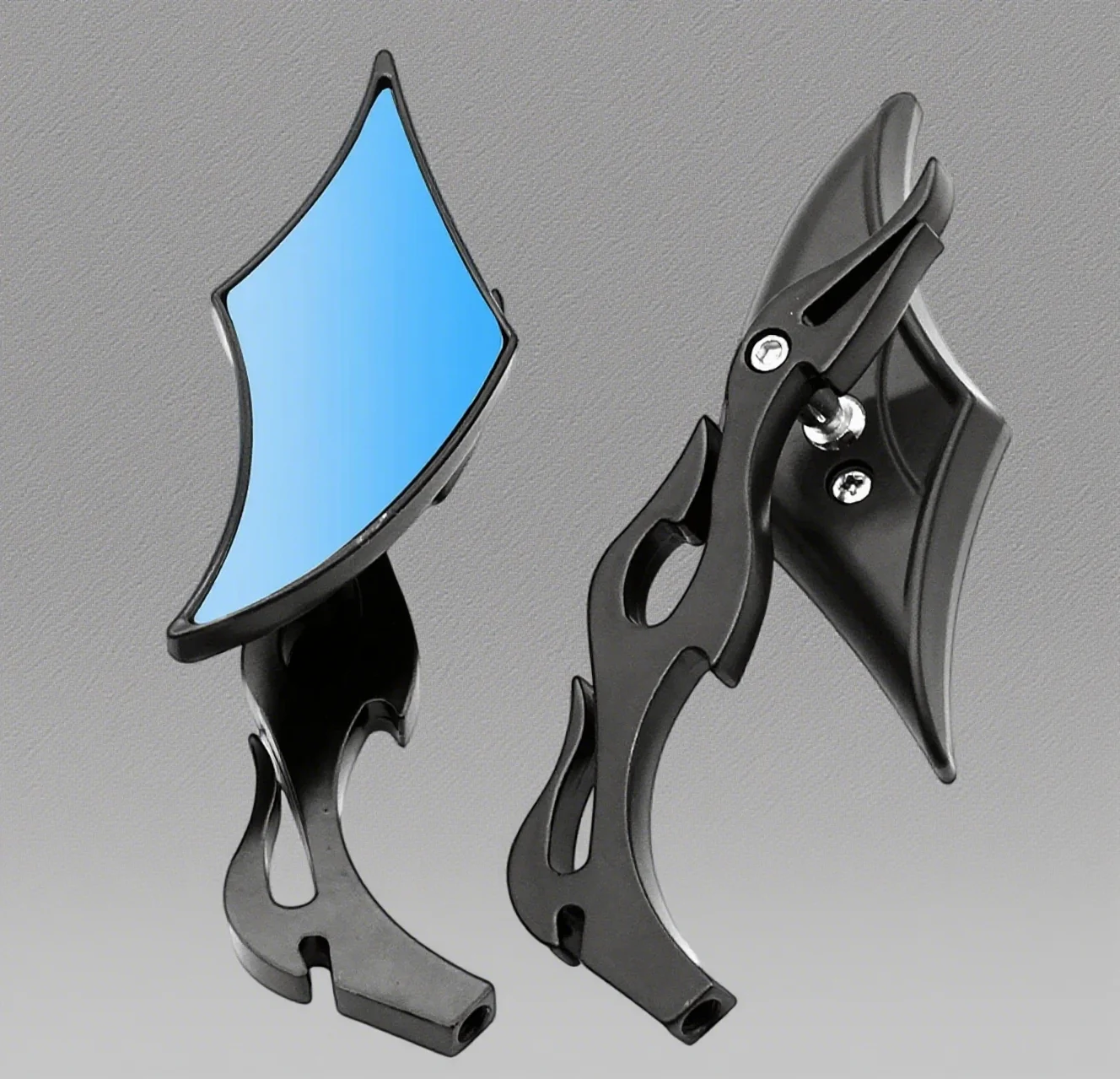 할리 투어링 스트리트 일렉트라 글라이드 다이나 스포츠스터 XL1200 883 소프테일용 8/10mm 플레임 스타일 오토바이 미러