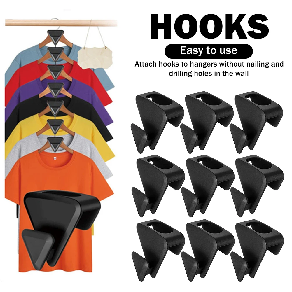 5-20Pcs Space Saving Closet Hanger Triangle Clothes Hanger Connector Hooks Wardrobe Coat Organizer Extendable Hanger Holder