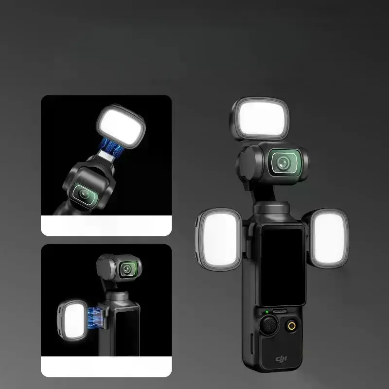 

Essential DJI Action 5Pro/4/3 Pocket 3 Camera Accessories, 1 Set Portable Fill Light with Magnetic Quick Release
