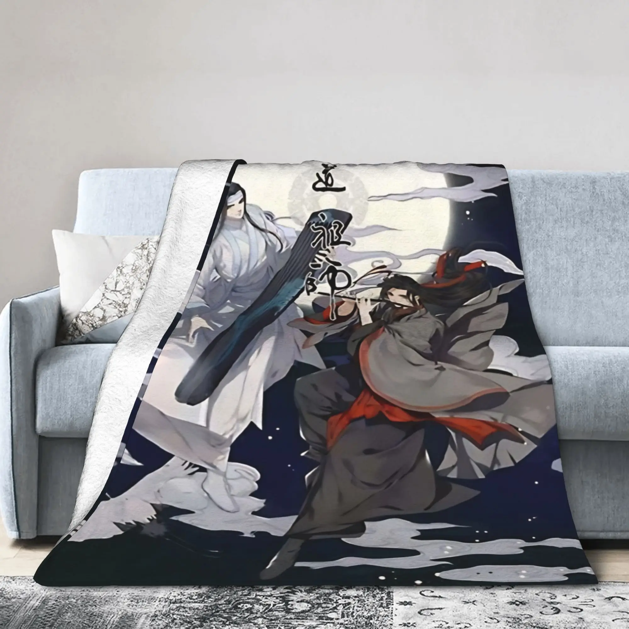 WangXian Bunny Mo Dao Zu Shi The Untamed Blanket Quality Warm Soft Throw Blanket Winter Decorative Chair Sofa Bed Bedspread