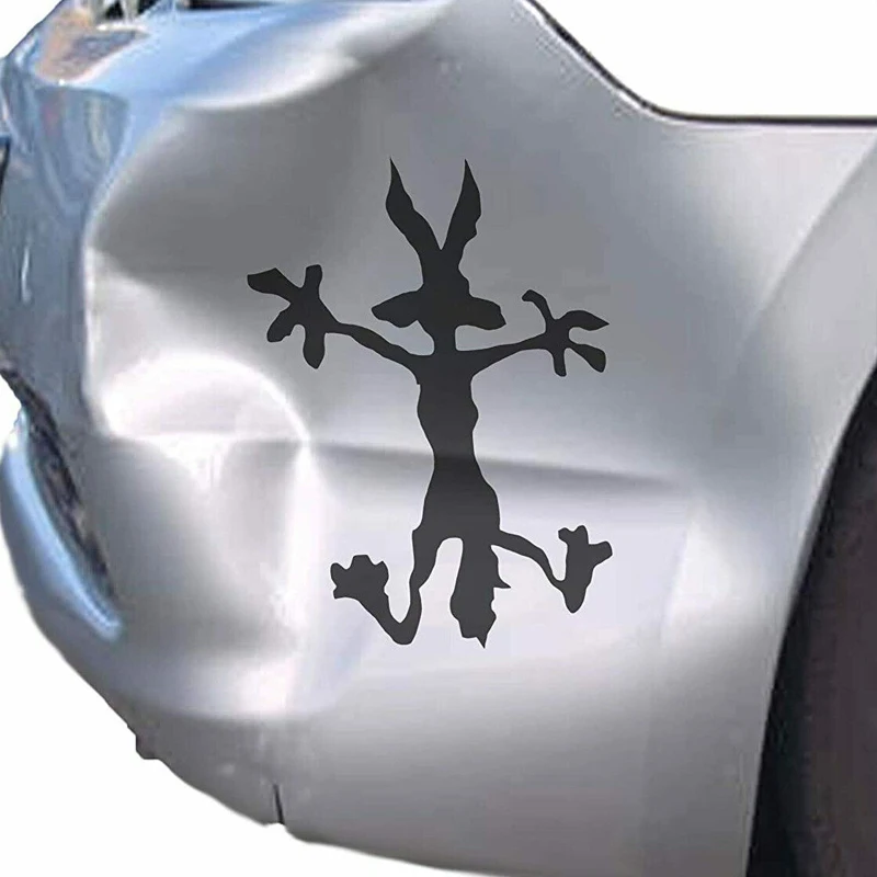 Wile E Coyote Dent Fix Naklejka samochodowa Naklejka na ścianę Samochody Ciężarówka Stylizacja samochodu Akcesoria samochodowe Pegatinas Para Coche