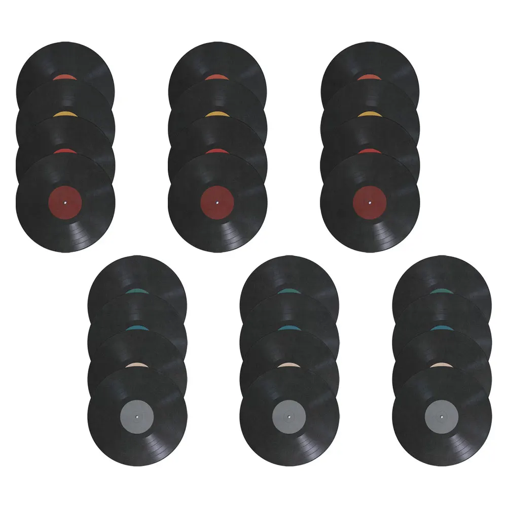 

3 Sets Vinyl Record Decoration Decals Retro Music Backdrop Wall Stickers Coffee Bar Art Home DIY Decorative Sticker