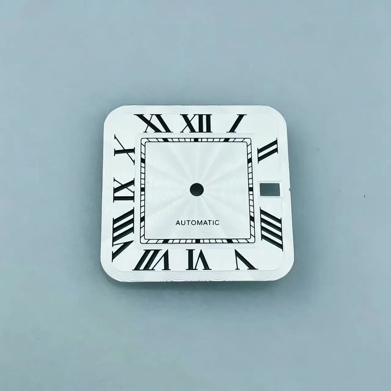 Classic square 27mm NH35/36 dial with sunburst texture original mechanical watch S dial, single calendar, suitable for Seiko mod