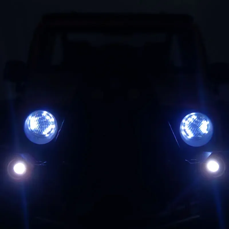 Faros direccionales de cuerpo LED versión inteligente para coche teledirigido 1/10 Axial SCX10 III, accesorios de modificación de tercera generación