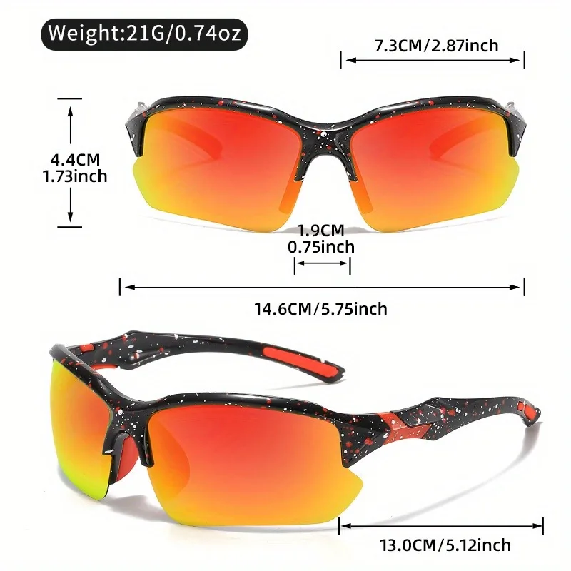 1 Stück Damen-Sonnenbrille mit halbem Rahmen, polarisierte Gläser, gepunkteter Rahmen, leichter Kunststoffrahmen, sportlich und hochwertig – Detail 6