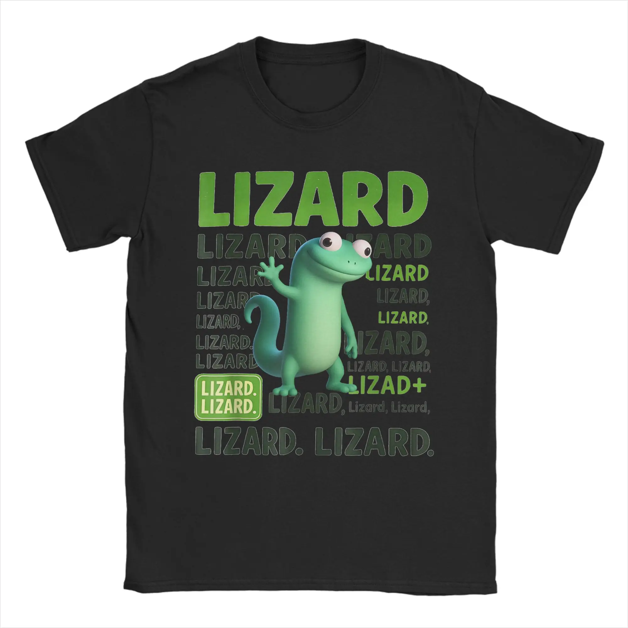 

Funny Weirdcore Animal Women Men Lizard Lizard Lizard Meme T-Shirt for Men Cotton Tees Crewneck Short Sleeve T Shirt Tops