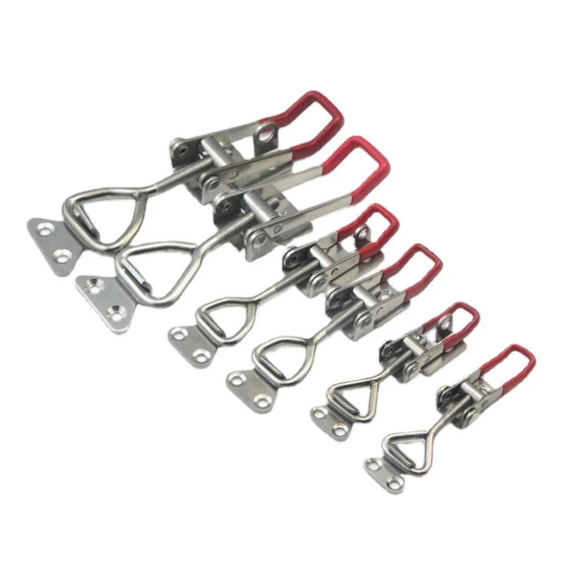 1pcs Toggle Latch Catch Toggle Clamp Adjustable Cabinet Boxes Lever Handle Lock Hasp For Home Sliding Door Furniture Hardware
