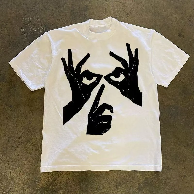

Street Trend Clothing Peripheral Pattern Printing Summer Luxury Brand Cotton Men's and Women's T-Shirts Short Sleeves