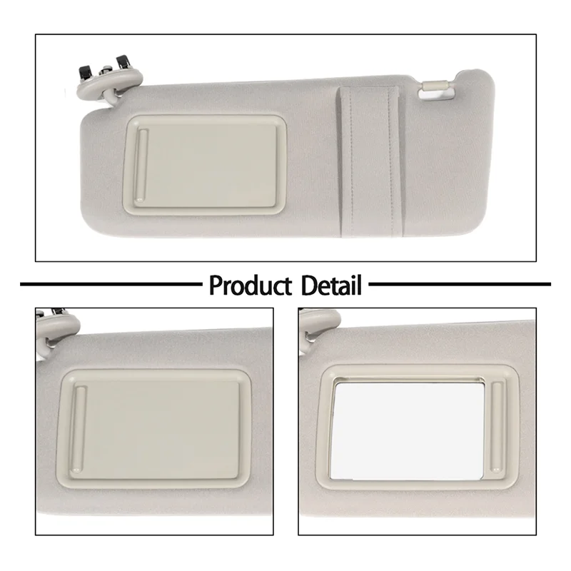 

Right Beige Car Sun Visor Shade for Toyota Camry 2007-2011 Without Sunroof and LightsJAS